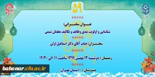 پژآهنگ پنجاه و نهم برگزار می شود:

" شناسایی و اولویت بندی وظایف و تکالیف معلمان شیمی" با ارائه دکتر اسماعیل اولی از استان تهران (سازمان مرکزی)
