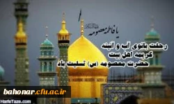 رحلت کریمه اهل بیت حضرت فاطمه معصومه (س) تسلیت باد. 2