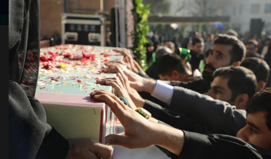 مراسم تشییع و تدفین شهید گمنام در مرکز آموزش عالی شهید باهنر تهران  8