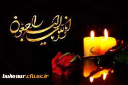 پیام تسلیت کارکنان مرکز شهید باهنر به مناسبت درگذشت مادر خانم دکتر حافظی رئیس مرکز آموزش عالی شهید باهنر 2