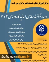 برگزاری دوره توانمندسازی اساتید کارورزی 2 و4 2