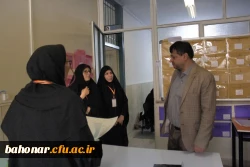 بازدید معاون دانشجویی دانشگاه فرهنگیان و رئیس دانشگاه هنرهای اسلامی استاد فرشچیان از آزمون عملی کنکور هنر در مرکز شهید باهنر 4